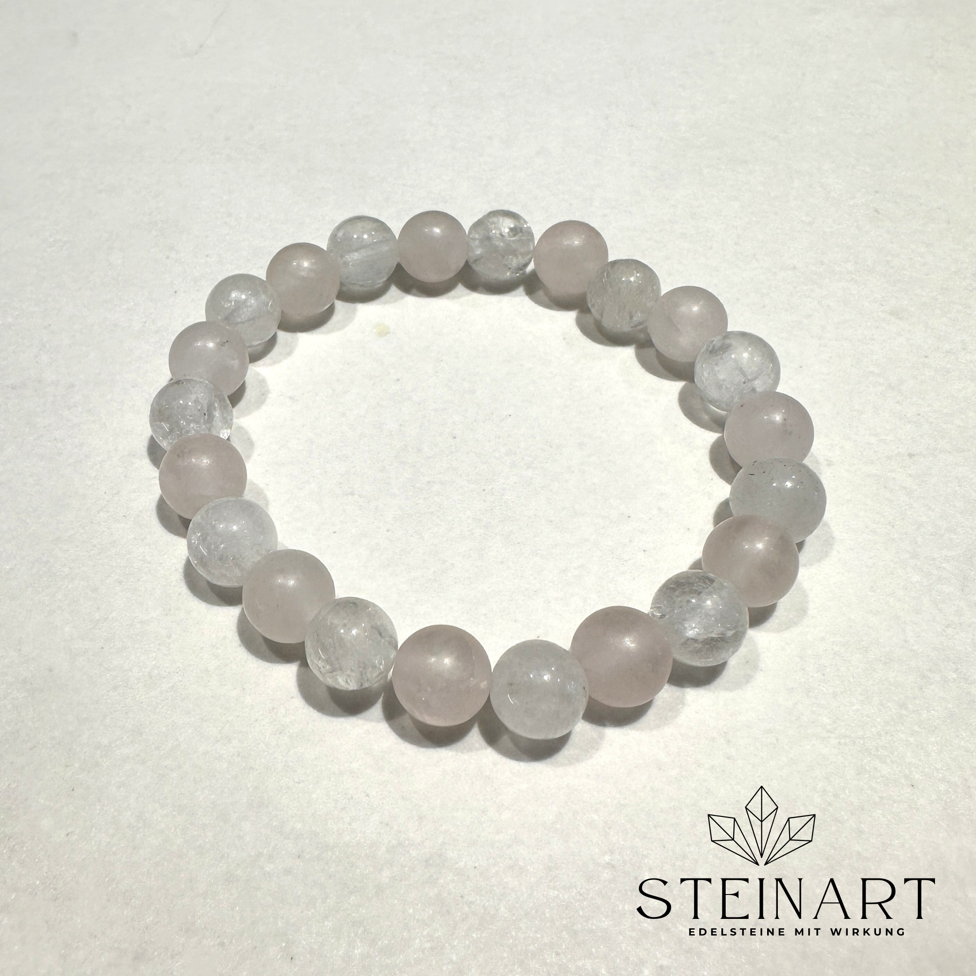 Bergkristall & Rosenquarz - Liebe/Herzöffnend